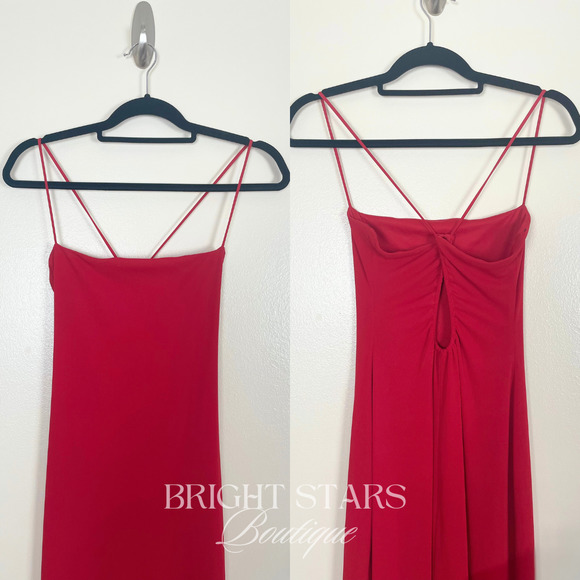 Extremely Rare Vintage Red Gown ASO Rachel Green Friends Womens Maxi Event - Picture 6 of 6